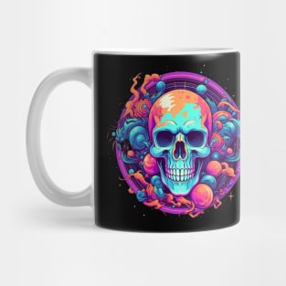 Trippy Skull Psychedelic Colors LSD Mug